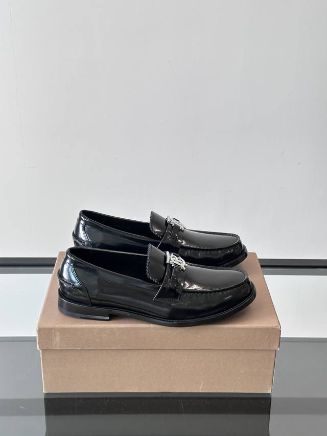 burberr* Men's leather outsole formal casual leather shoes, high-end atmosphere,