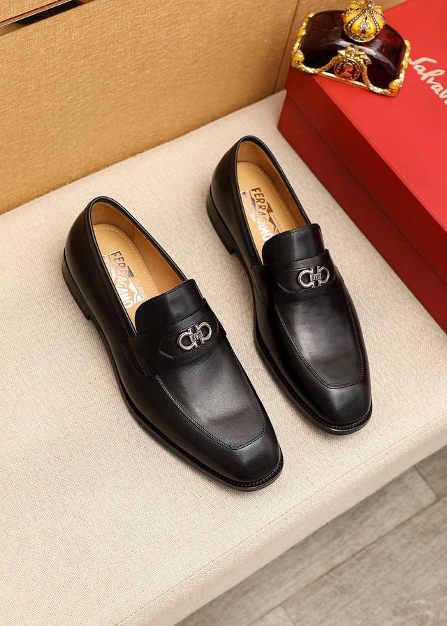 Product Trademark: Ferragamo Casual Leather Shoes Standard Sizes: 38-44, 45.46