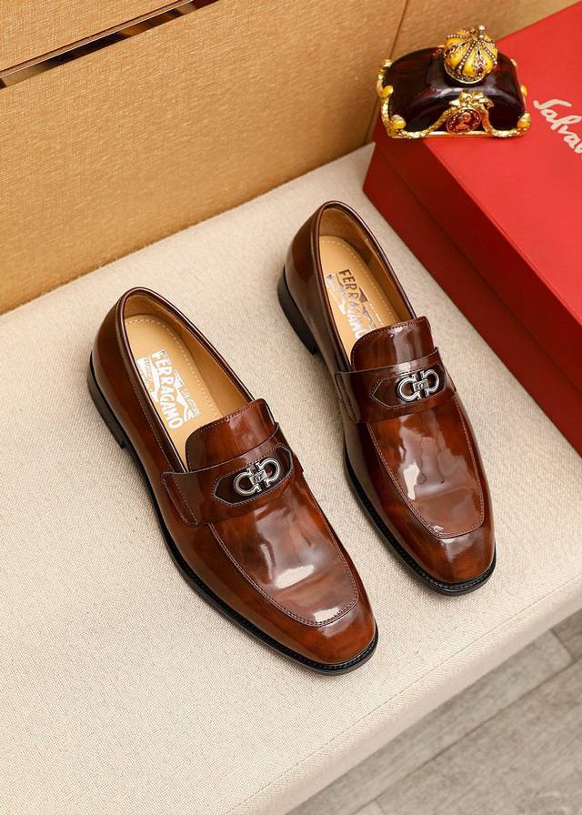Product Trademark: Ferragamo Casual Leather Shoes Standard Sizes: 38-44, 45.46