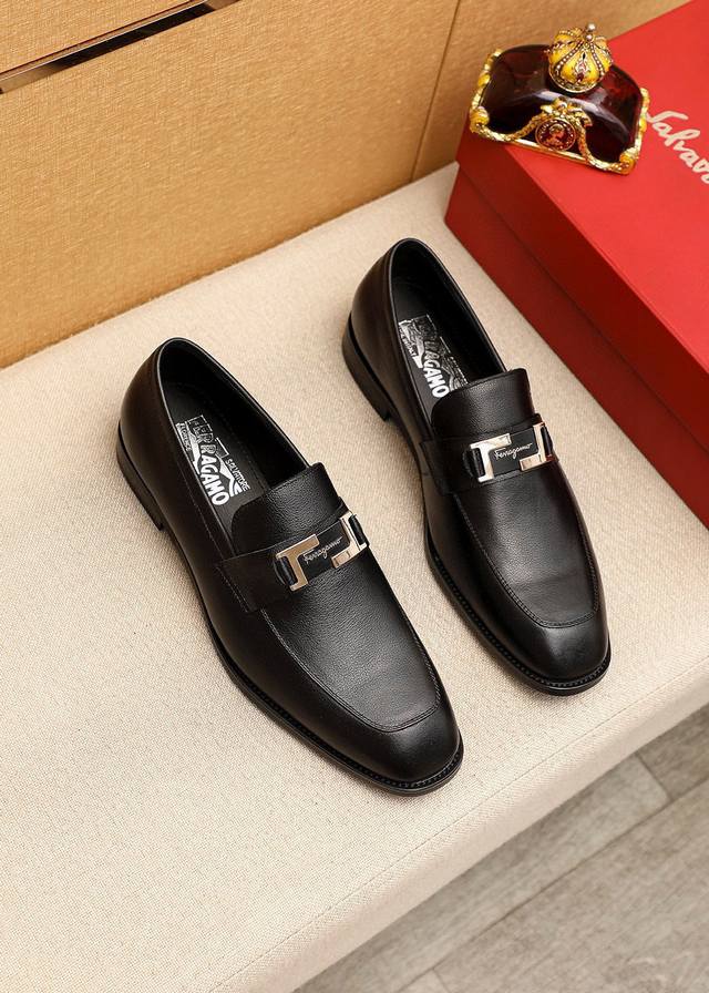 Product Trademark: Ferragamo Casual Leather Shoes Standard Sizes: 38-44, 45.46