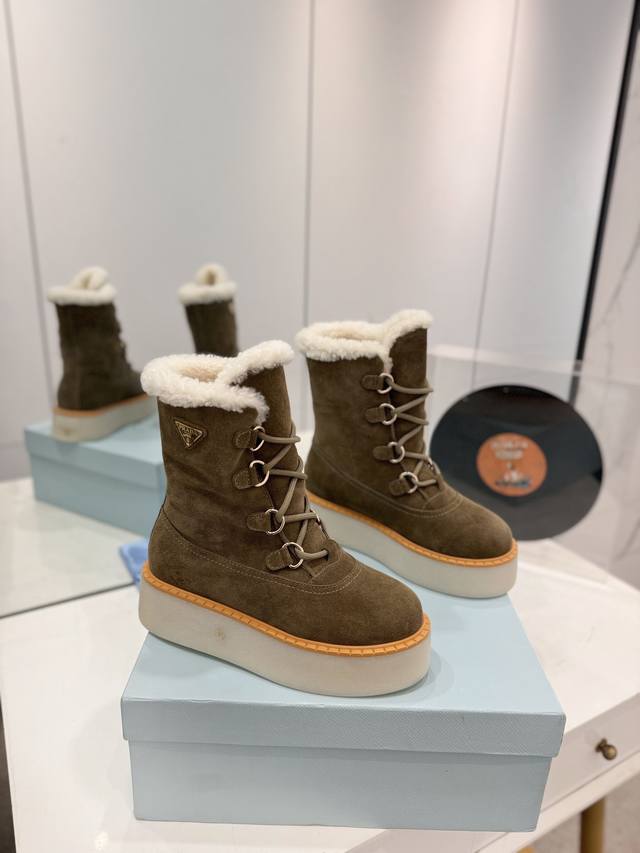 Factory price Prada snow boots Let the whole warmth accompany you through the w