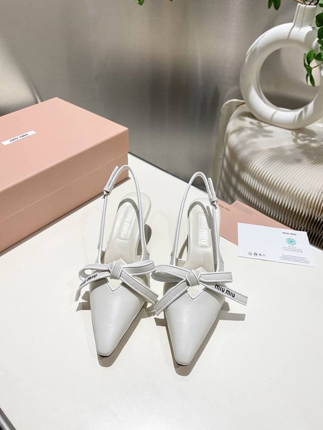 Factory price p Miumiu 2025 new backless sandals series are fashionable and sty