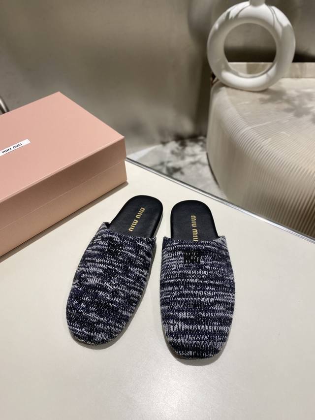 Factory top version purchasing-level Miumiu 2025 early spring new woolen knitted