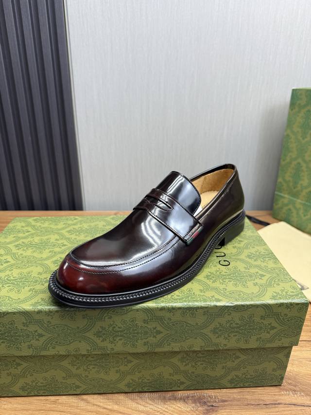 factory p price GUCCI Gucci. Men's business casual leather shoes, luxurious and