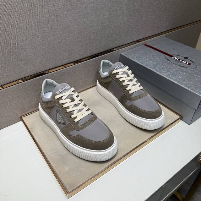 Factory price pp Prada ~ Men's casual shoes 2025Z cabinet simultaneous sale siz