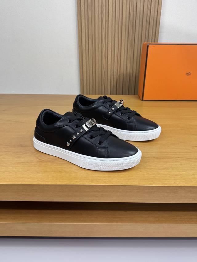 Hermes - High-end, original, casual sneakers - Upper: Nappa calfskin, printed b