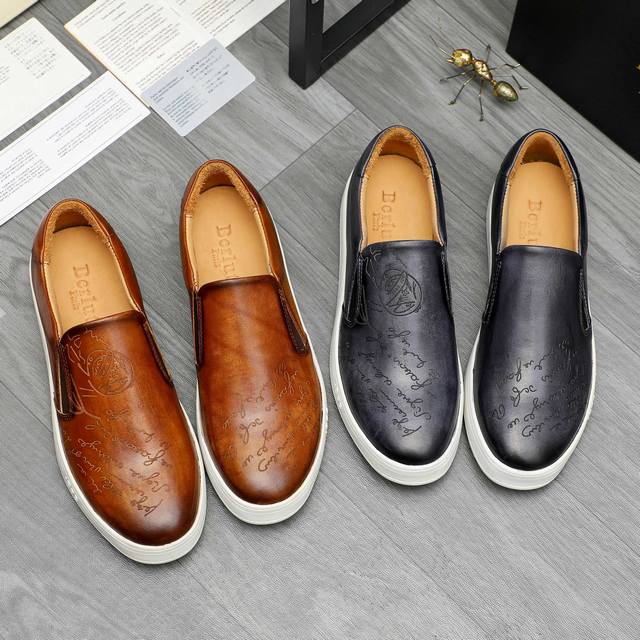Product trademark: Berluti casual slip-on shoes Standard size: 38-45 45. Custom