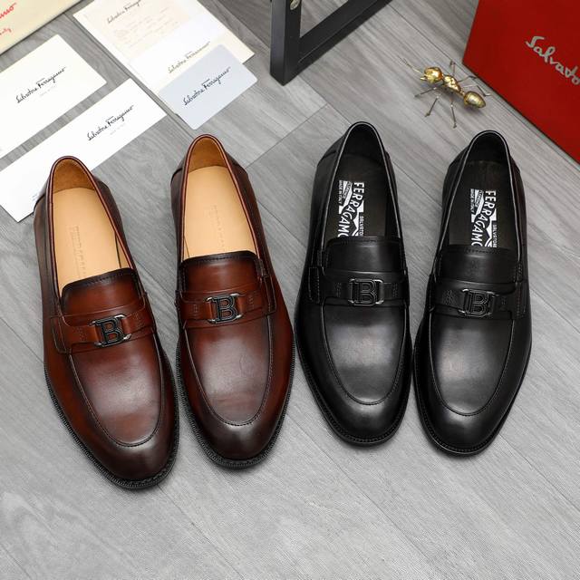 Product trademark: Ferragamo Salvatore Ferragamo business casual slip-on leathe