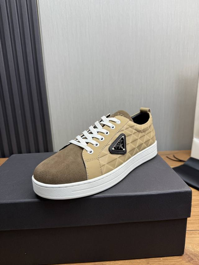 Factory price Prada* Prada casual men's shoes, original cowhide + comfortable s