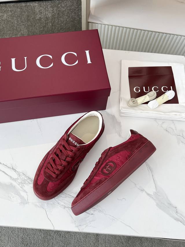 High-end version of Gucci's latest Dexterity shoes. Double G leather with three