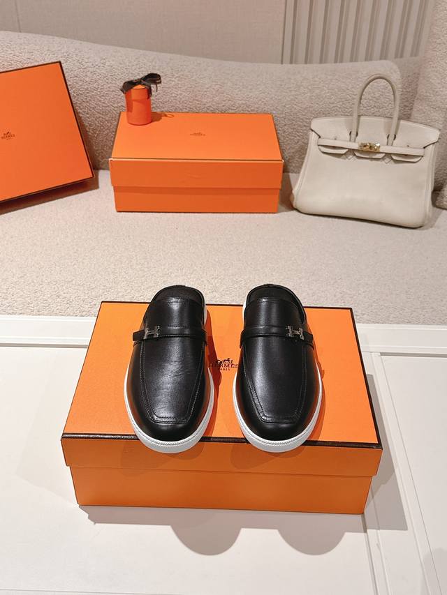 Hermes 25Ss new autumn/winter loafers, British retro design, classic and durabl