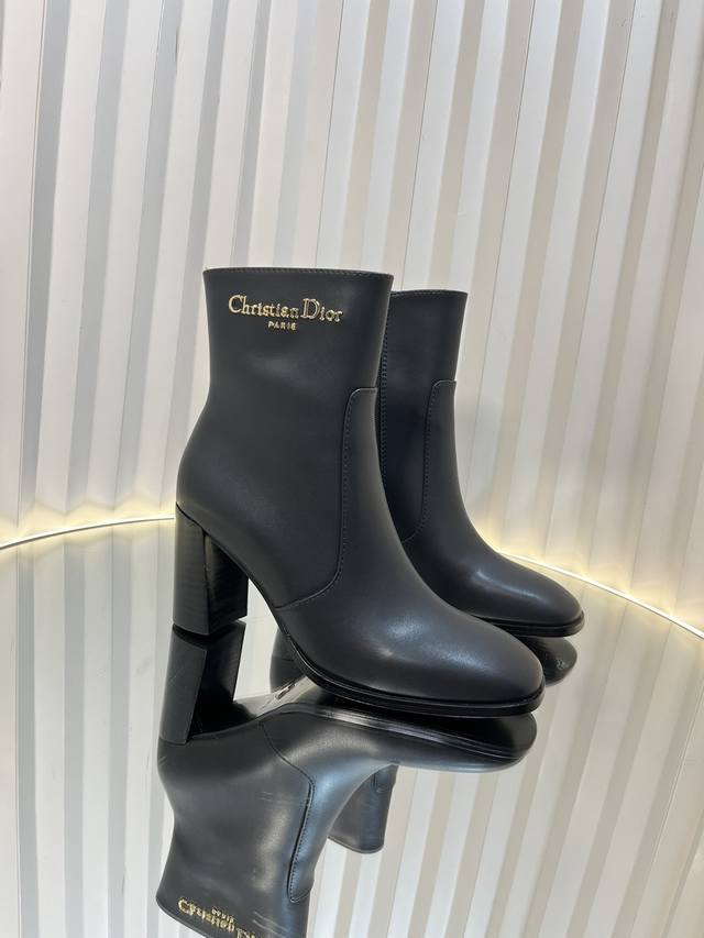 Dior Dior 25 autumn and winter new D-Town series punk style thick-heeled women's