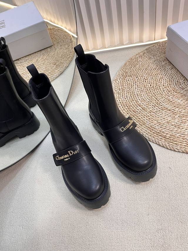 Dior Dior 25 autumn and winter new D-Quest series punk style Chelsea stretch and