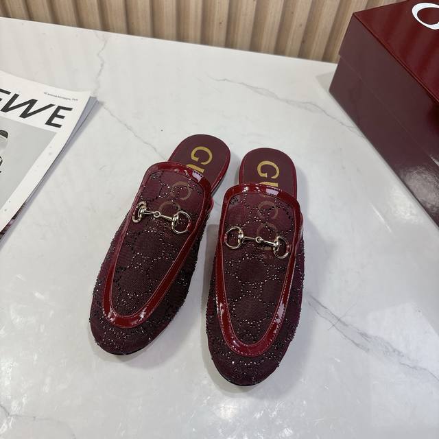 Rubber sole genuine leather sole 100 New Gucci high-end boutique slippers, Gucci