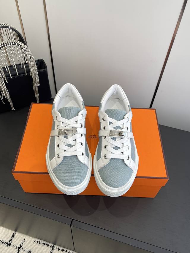 Women's and Men's 440 Hermes Kelly buckle loafer-style sneakers, top-of-the-line