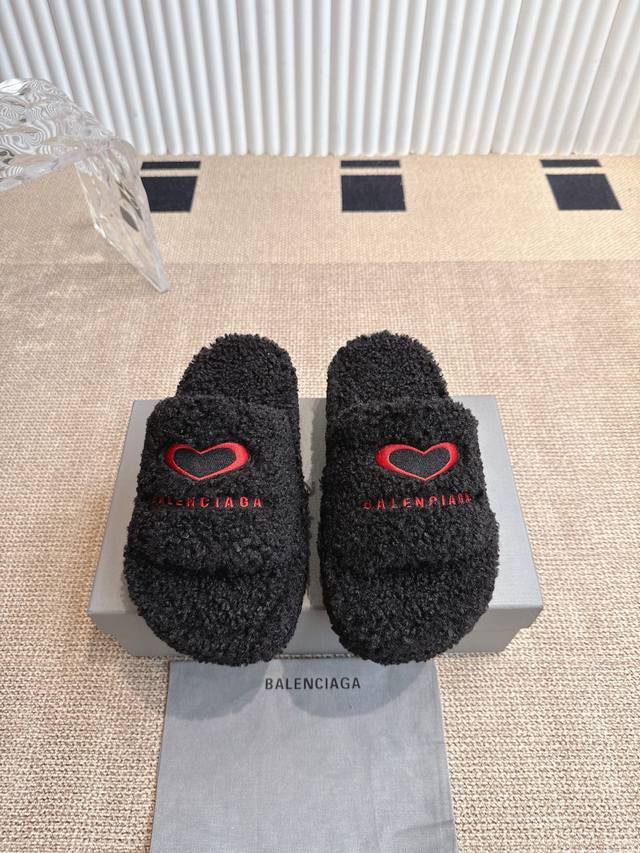 Thin-soled and thick-soled 225 Balenciaga 25Ss autumn and winter trendy wool sli
