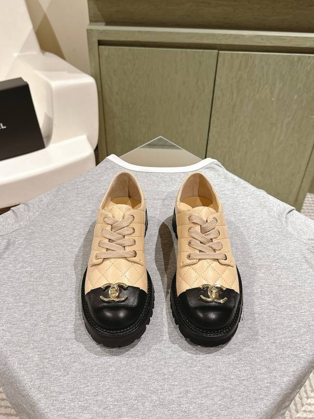 225 * Chanel's hottest item! Authentic Chanel brand! Platform loafers with thick