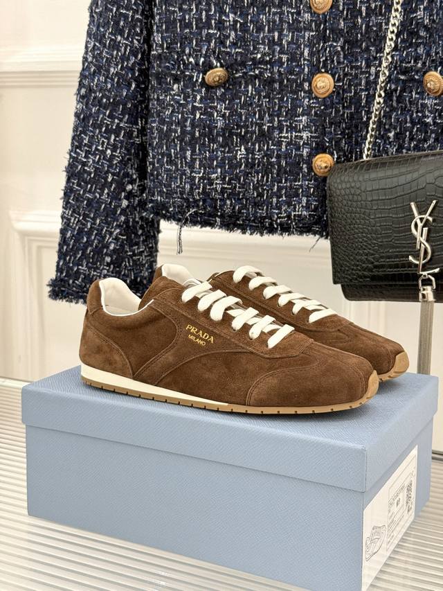 Factory Price: Prada 25Wf New Retro Casual Trainers. The iconic small lettering