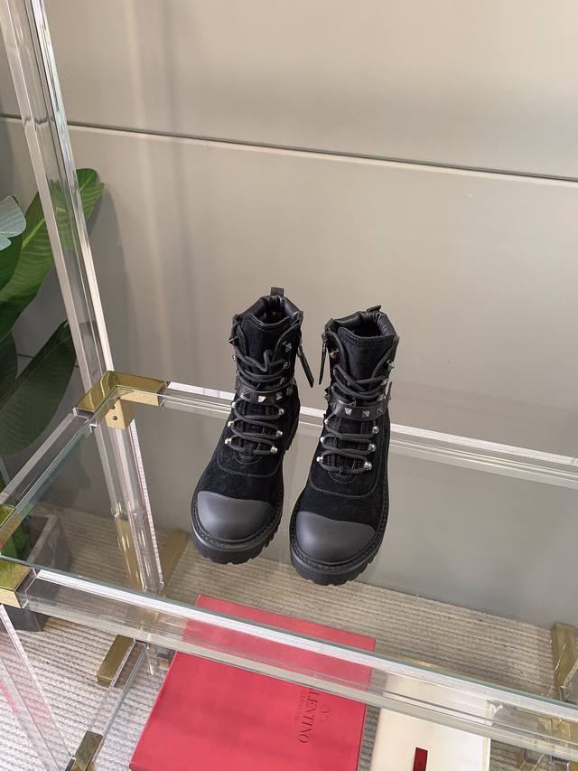 Leather and fur lining Valentin* new motorcycle boots Upper sheepskin fabric Li