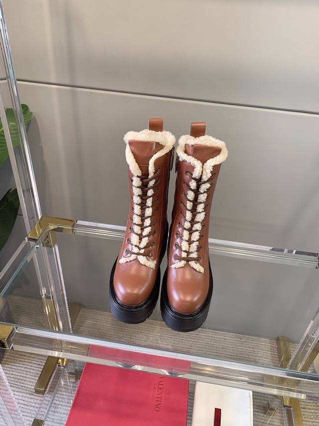 Factory price p Valentin* new wool warm motorcycle boots Original calfskin uppe