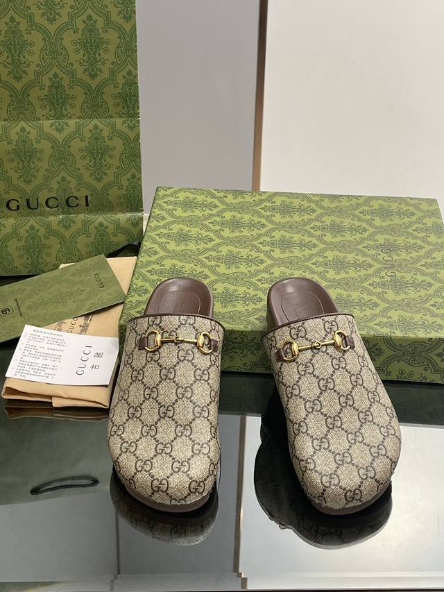 Gucci's new spring and autumn promotional items: Gucci unisex couple's mules and