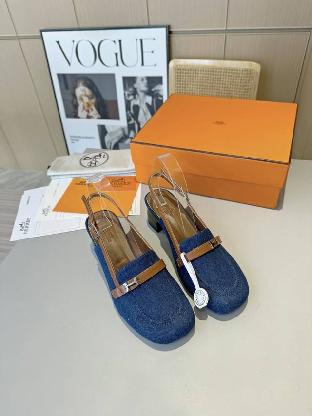 Hermes 24 Spring H's latest launch of closed-toe mule slippers, very trendy, ve