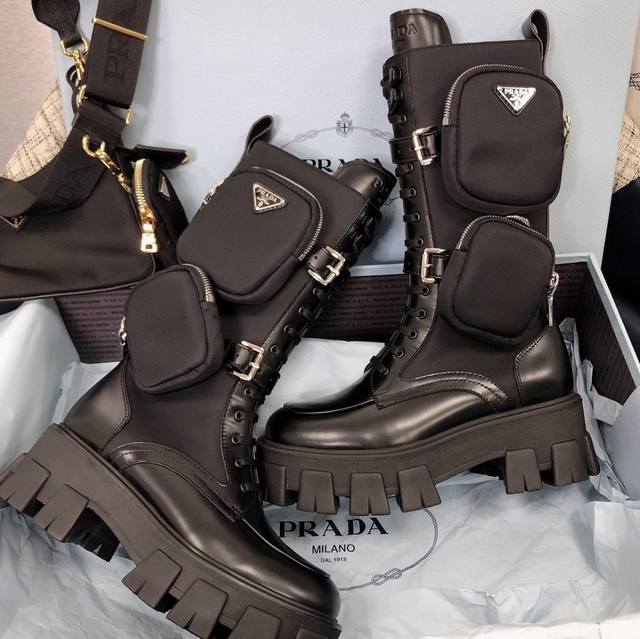 Prada's top-of-the-line celebrity-themed boots are here! Comfortable and elegant