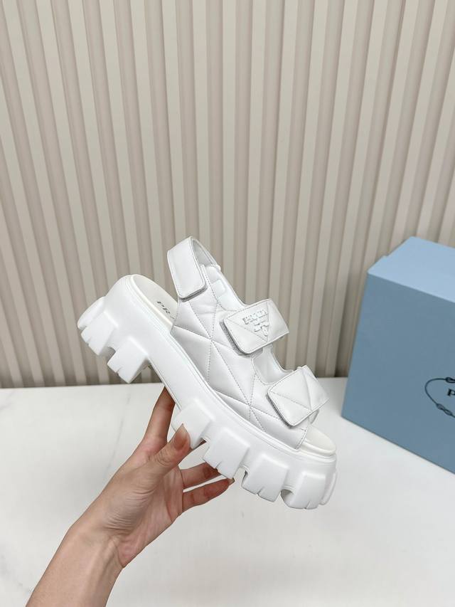 p: Prada's new summer sandal series, thick-soled sandals, are a must-have this s