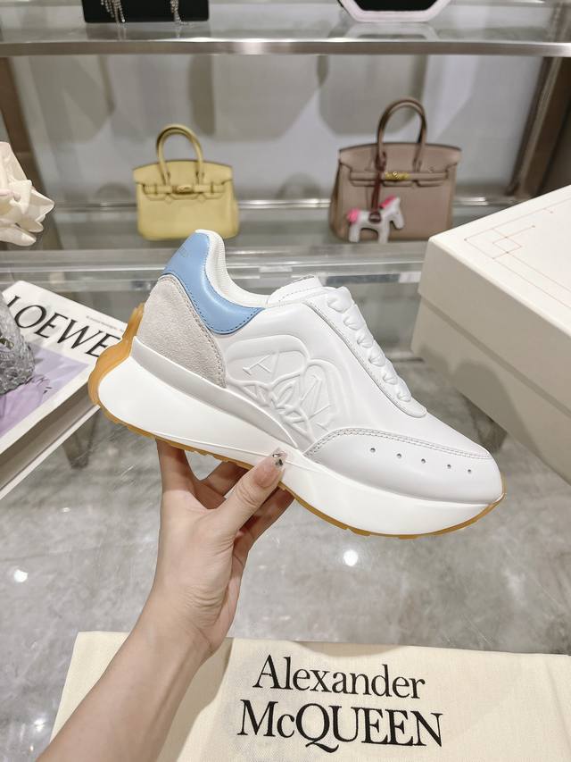 Alexander McQueen Spring/Summer Men's Sprint Sports Couple's Shoes. Stylish and