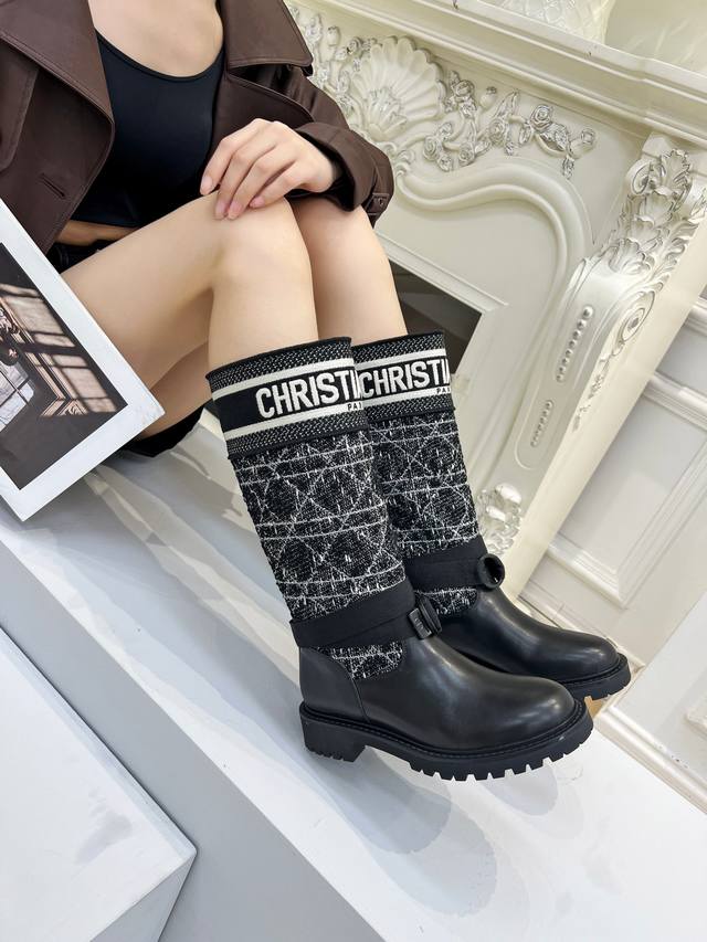 2025Ss The highest version of Dior Dior autumn and winter boots, retro work boot