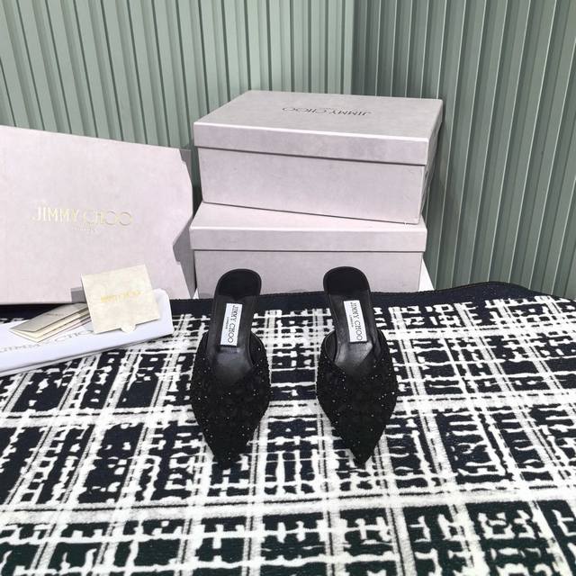 223 New counter goddess rhinestone high-heeled slippers series