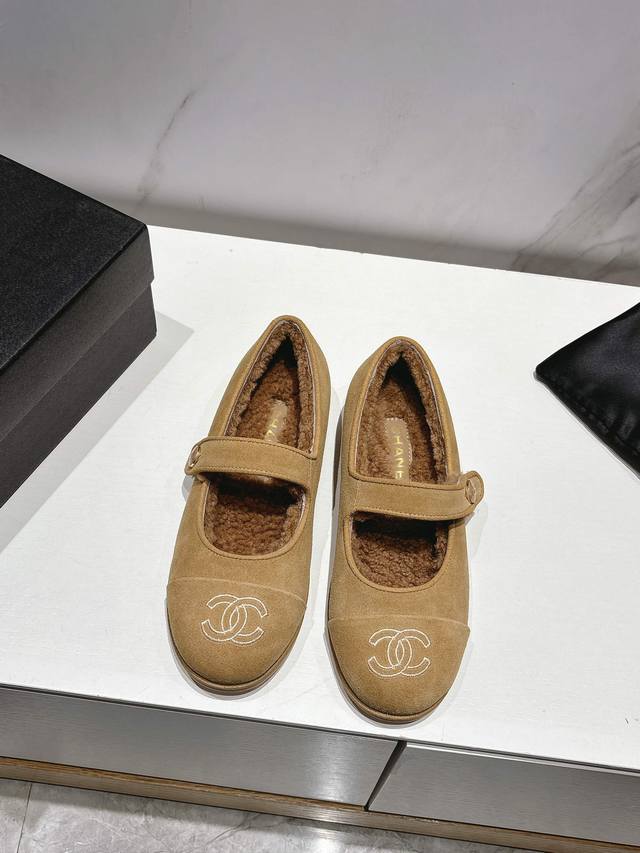 Factory top version Chanel 25Ss new autumn and winter wool single shoes high ver