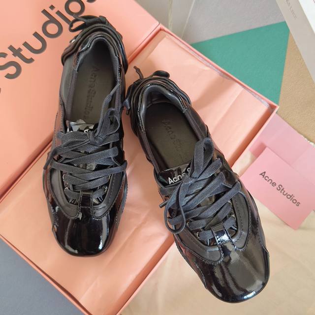 Top version: Women's Acne Studios 24Fw denim ballet flats casual sneakers Origin