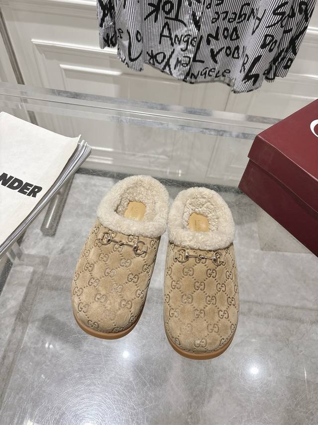 Factory Gucci Women's Horsebit Mules and Wool Half Slippers. The new collection