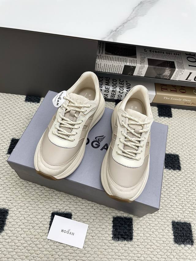 Women's Hogan latest Chunky series H696 thick-soled white shoes casual sports sh