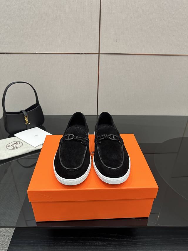 hermes Hermes high version H with handbag, double shoe box packaging Job loafers