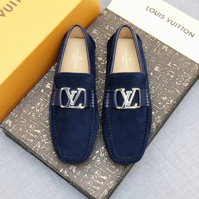 Ouis *Uitto* men's loafers, top-of-the-line, nubuck leather with apricot denim l