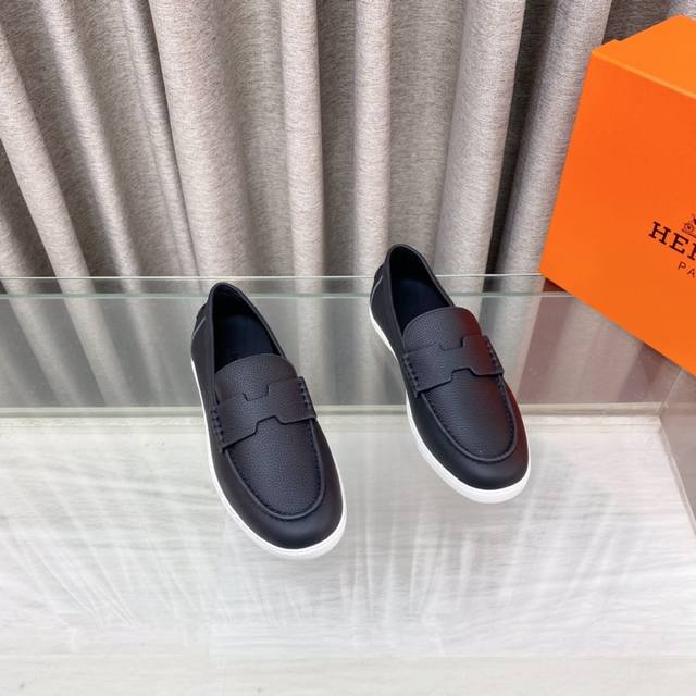 Top-of-the-line Hermes Game Kelly buckle platform loafers for men and women. Co