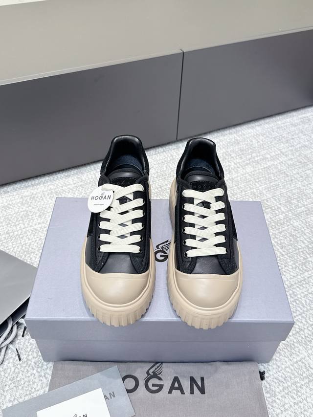 Purchasing-level men's +10 latest Hogan couple's thick-soled biscuit shoes, New