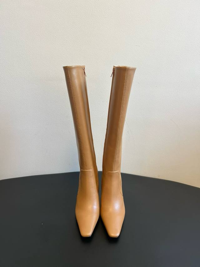 Saint Lauren* 25Ss new fall/winter side-zip high-heeled boots. These shoes are i