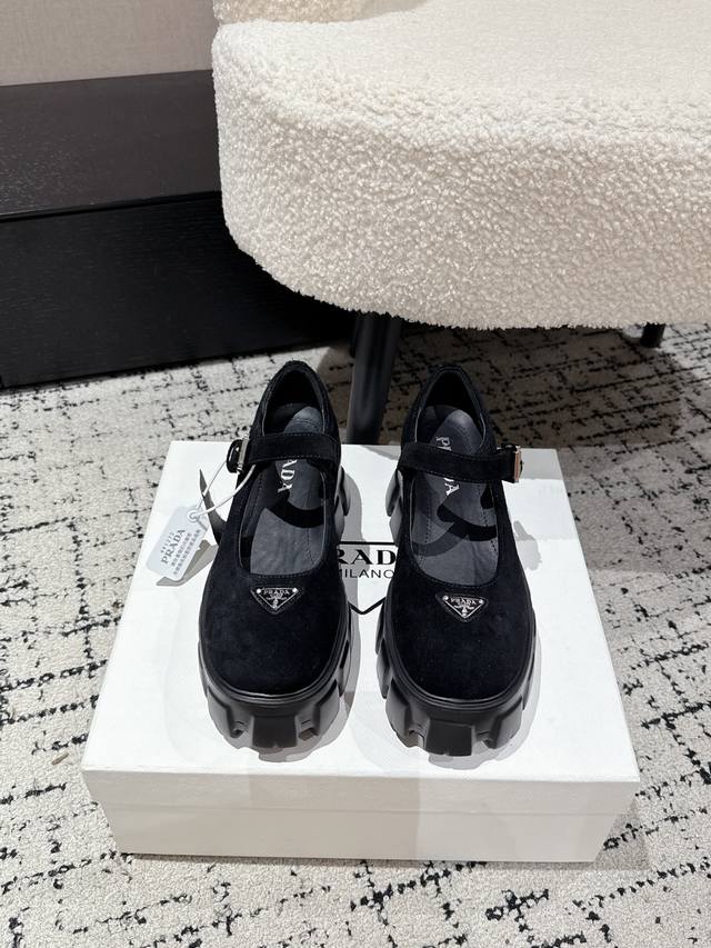 Premium Edition Prada 25 Ss New Thick-Sole Mary Jane Loafers Retro, trendy, and