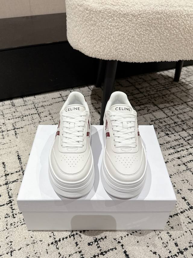 Premium Edition Celine 25 latest Block series lace-up thick-soled casual sneaker