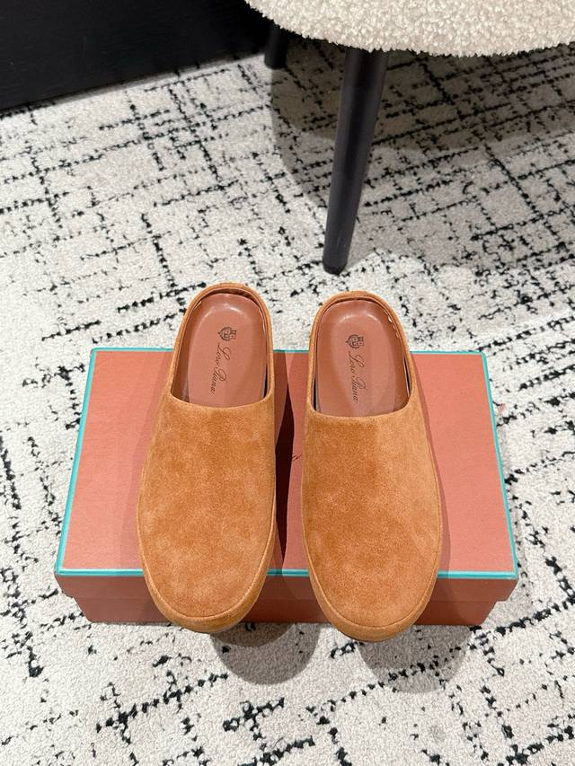 340 Men's +10 Loro Piana LS Spring/Summer New Tomori Sabot Couple's Mules, Vinta