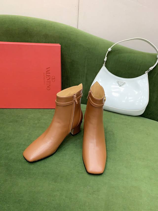 Factory price p Valentin* new autumn and winter V-buckle high-heeled ankle boot