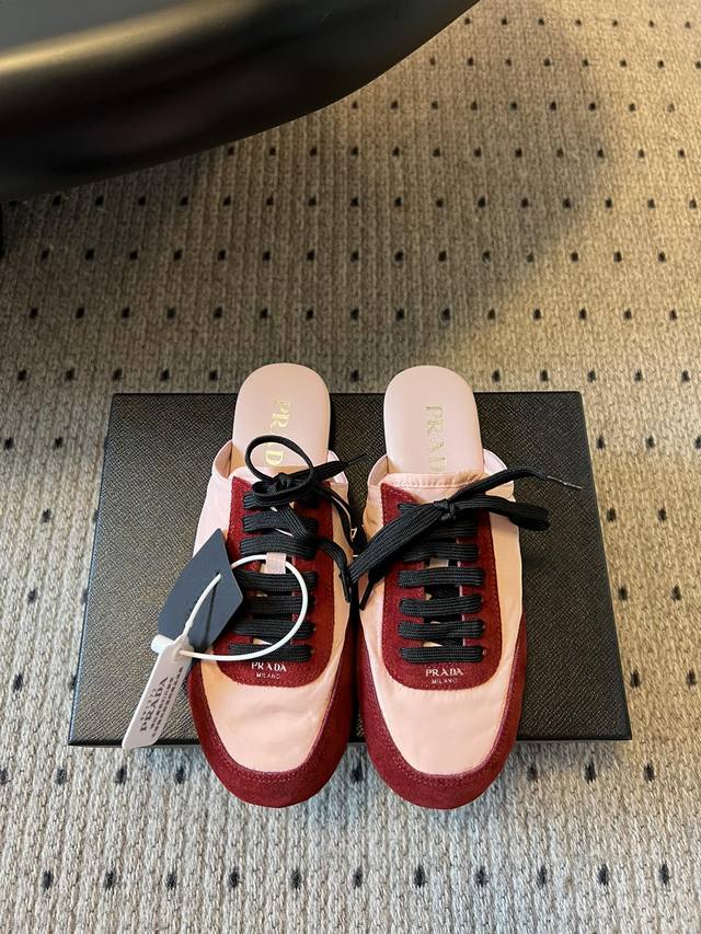 prad* Prada's runway-style lightweight, thin-soled, new colorway, half-toed trai