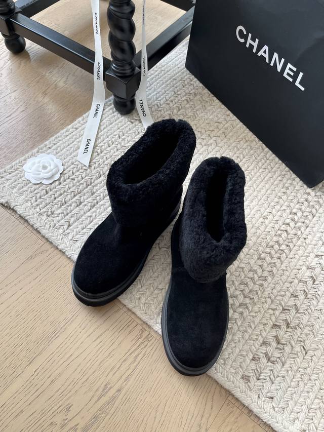 Chanel's classic autumn/winter snow boots collection! Top-tier edition! 100% lam