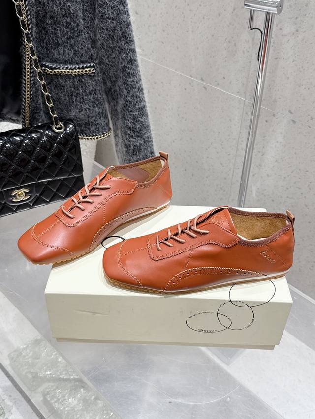Shopping-level Orinous 25Ss early spring new, stunning square-toe lace-up sneak