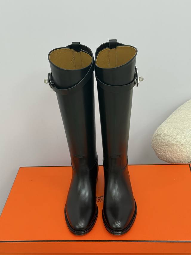 Top quality Hermes classic Kelly buckle knight boots Original purchase purchasin