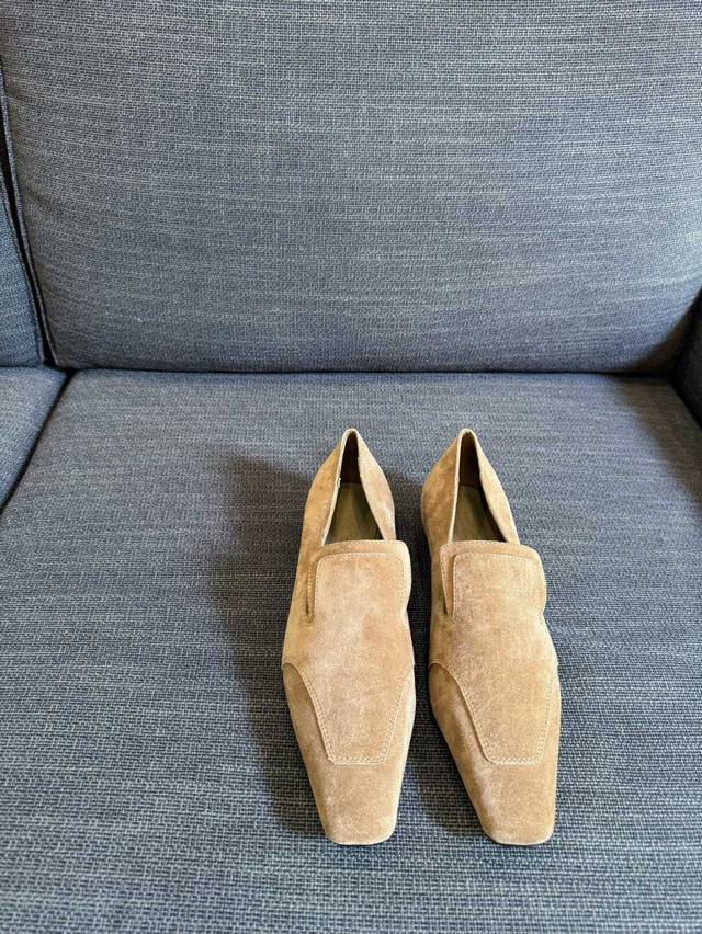 Early Spring Single Shoes Fabric: Cow Suede Sheepskin Lining Rubber Sole Elegan