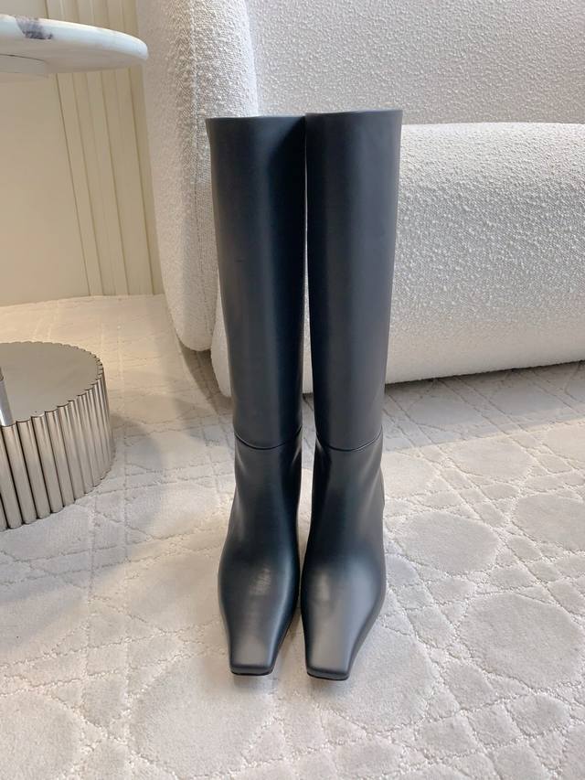 Factory price p proenz* Schouler's new black long boots are made of exquisitely
